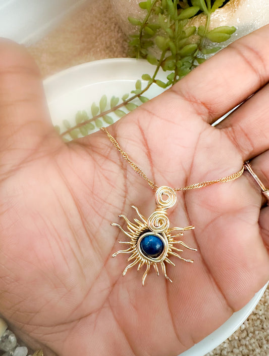 Green Aventurine Sun Pendant