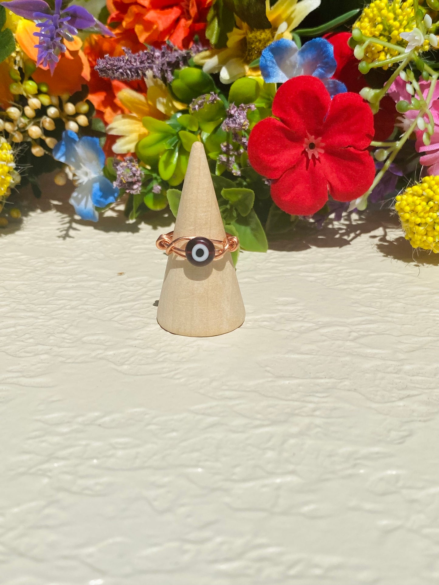 Purple Evil Eye Ring