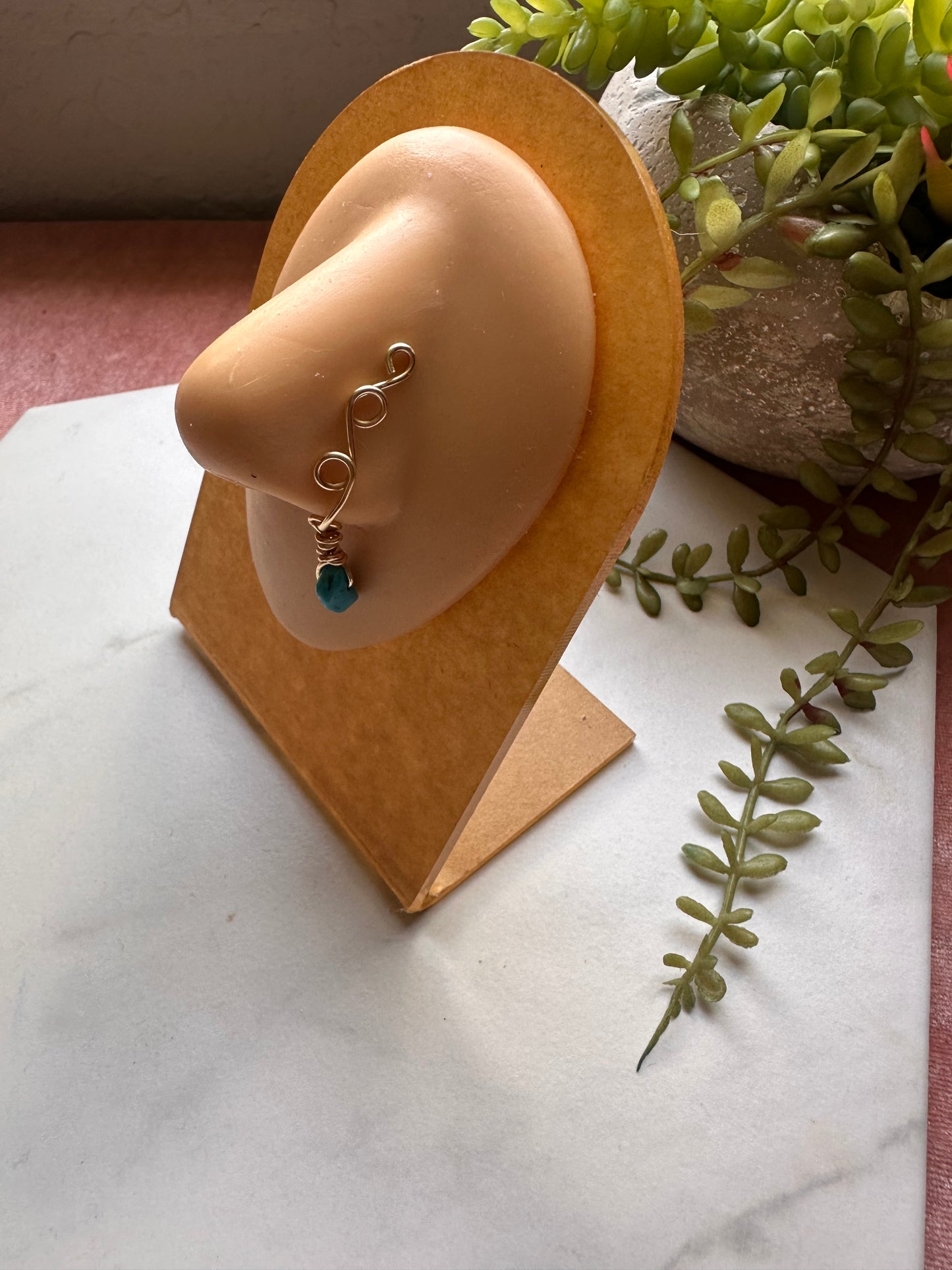 Turquoise Swirl Nose Cuff