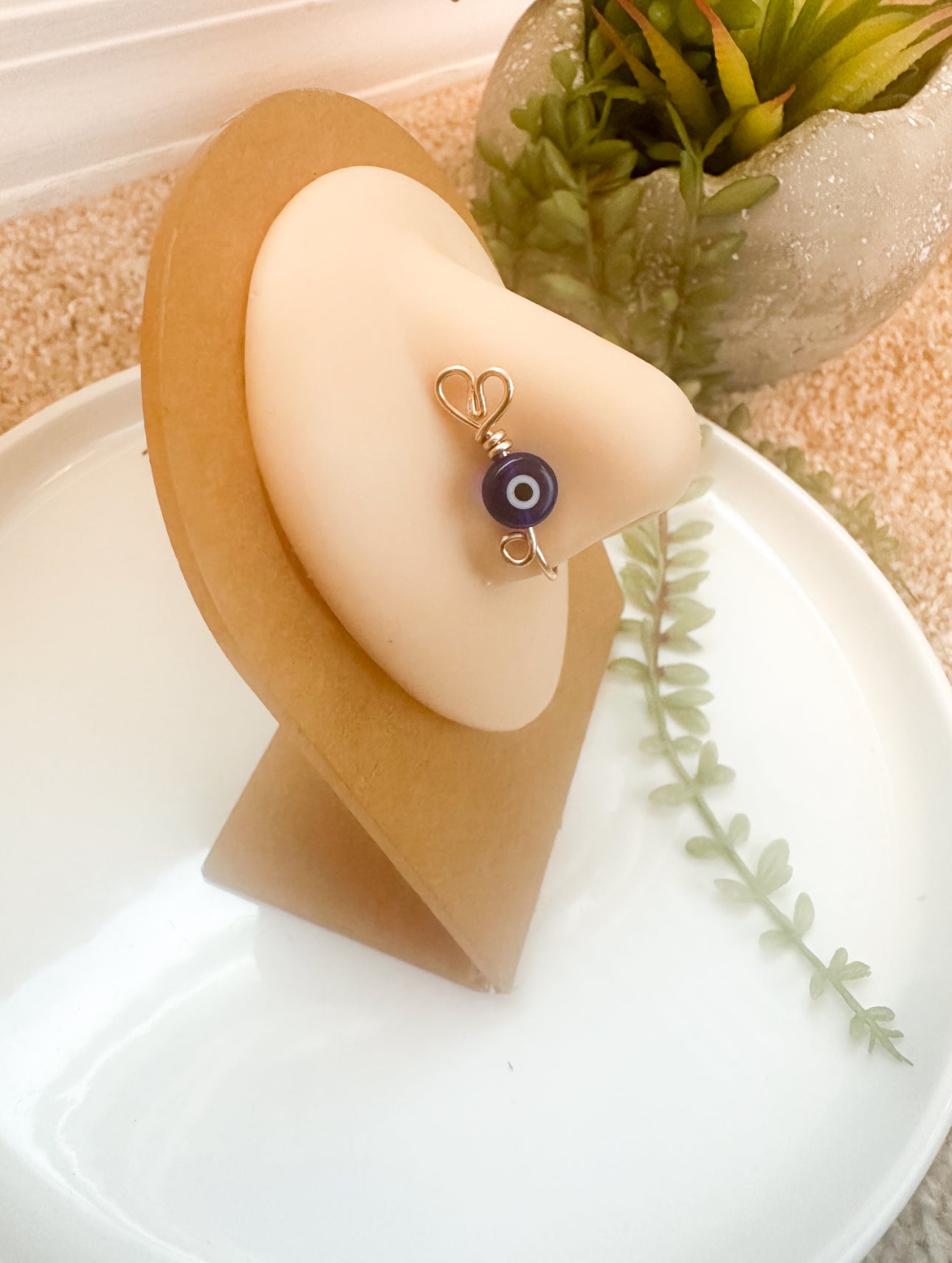 Evil Eye 🧿 Heart Nose Cuff Link
