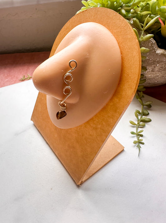 TigerEye Swirl Nose Cuff