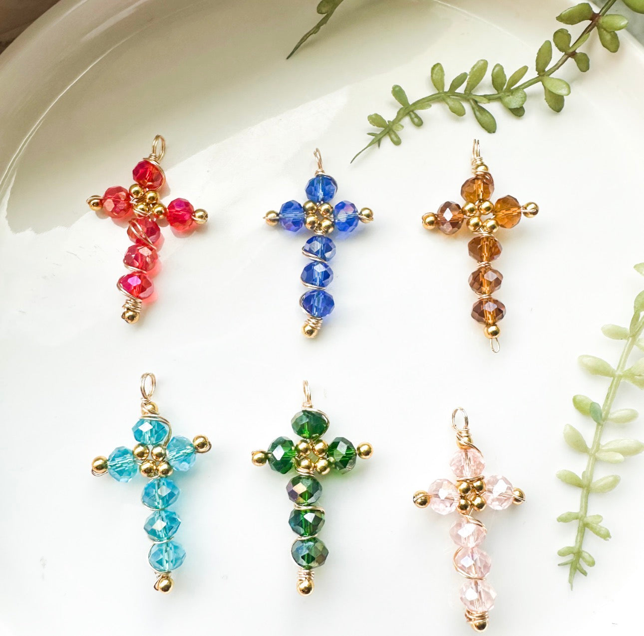 Faith Beaded Cross Pendant