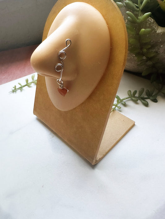 Carnelian Swirl Nose Cuff