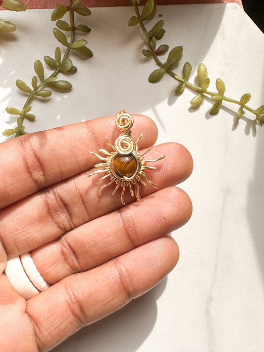 TigerEye Sun Pendant