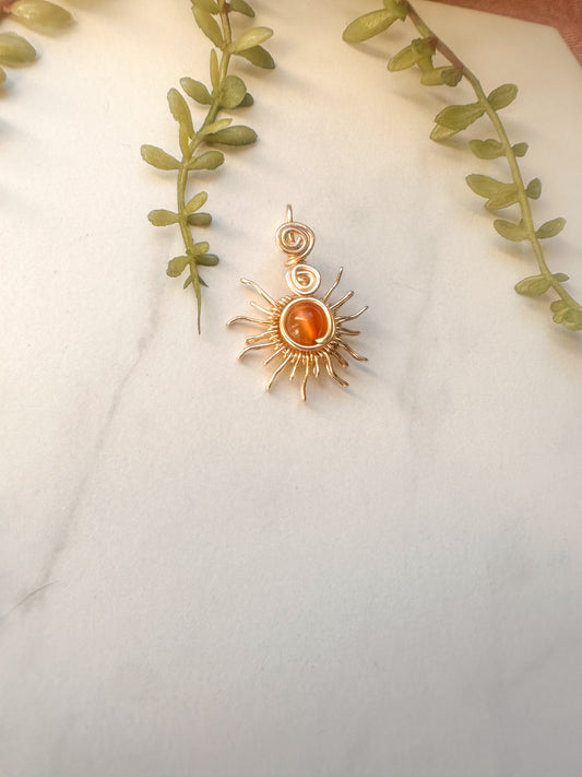 Carnelian Sun Pendant