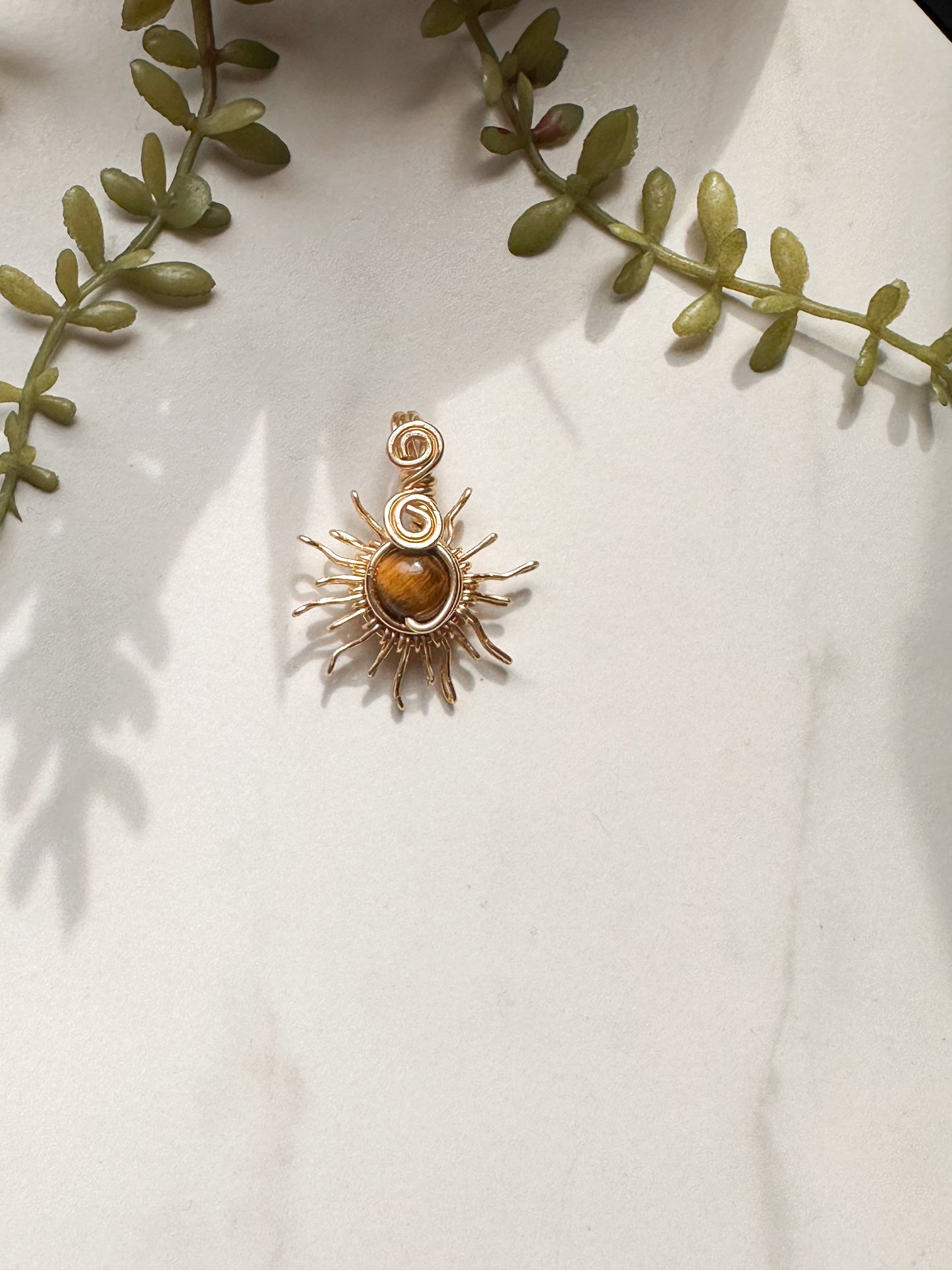 TigerEye Sun Pendant