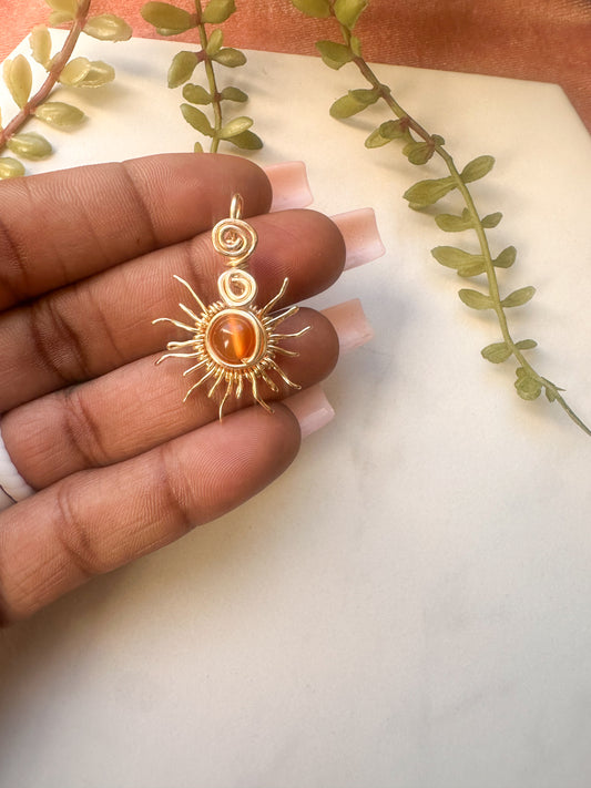 Carnelian Sun Pendant